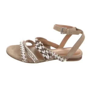 Rebecca Minkoff Aztec Beaded Suede Sandals
