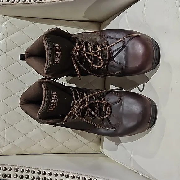 Red head hiking boots