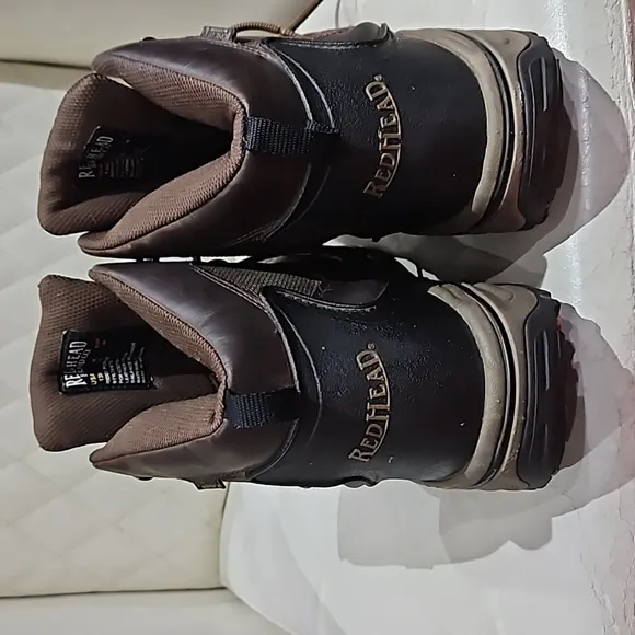 Red head hiking boots