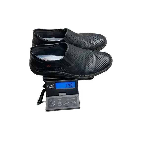 Rieker Antistress Casual Shoes Loafers Mens US Size 12 EU 45 Black Leather Wide