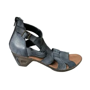 RIEKER Gladiator Heeled Sandals Blue Gray 40