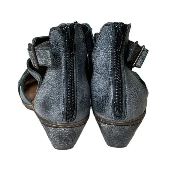 RIEKER Gladiator Heeled Sandals Blue Gray 40