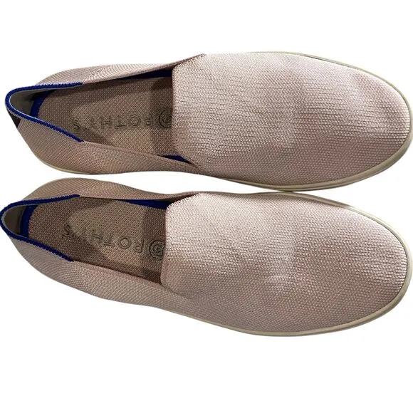 Rothys Slip On Sneaker Womens 8.5 Pale Pink Contemporary Sustainable Casual Rare