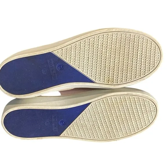 Rothys Slip On Sneaker Womens 8.5 Pale Pink Contemporary Sustainable Casual Rare