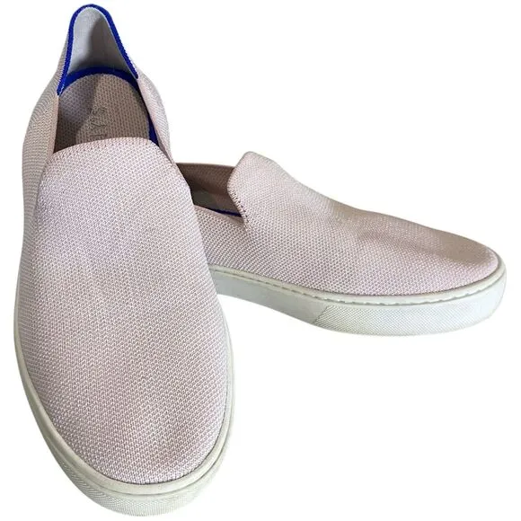 Rothys Slip On Sneaker Womens 8.5 Pale Pink Contemporary Sustainable Casual Rare