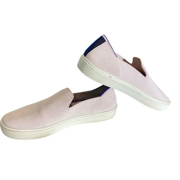 Rothys Slip On Sneaker Womens 8.5 Pale Pink Contemporary Sustainable Casual Rare
