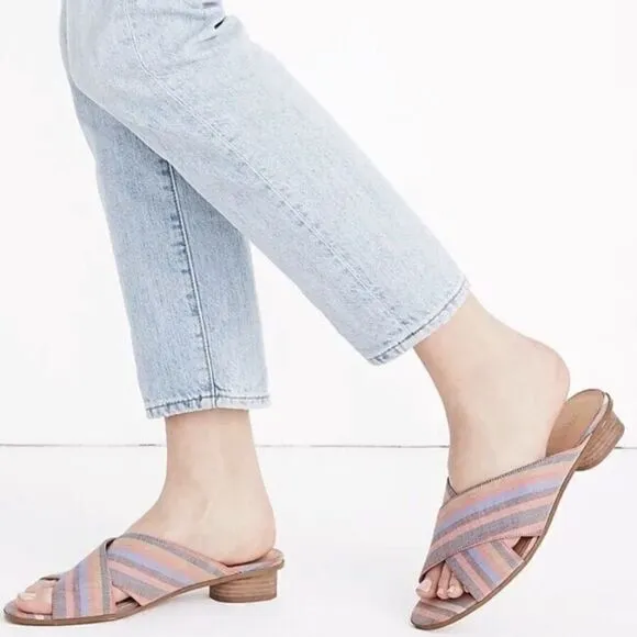 Ruthie crisscross striped mules