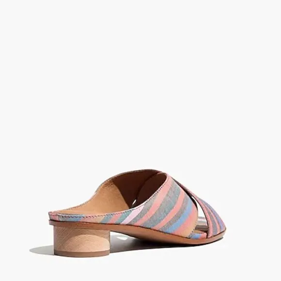 Ruthie crisscross striped mules