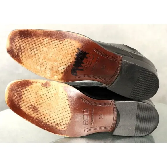 Saks Fifth Avenue Red Men's Dress Shoes Size 10.5 Leather Black