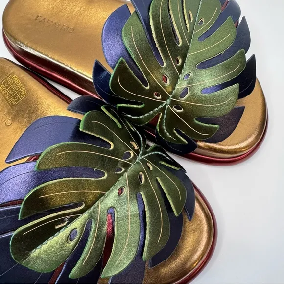 ❕SALE❕ FARM Rio Monstera Anatomic Slide Sandals