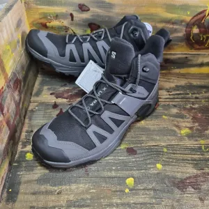 SALOMON X Ultra 4 Mid GTX Gore Tex Hiking Trail Boots Men Sz 12,12.5 Grey Black
