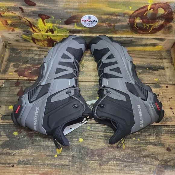 SALOMON X Ultra 4 Mid GTX Gore Tex Hiking Trail Boots Men Sz 12,12.5 Grey Black
