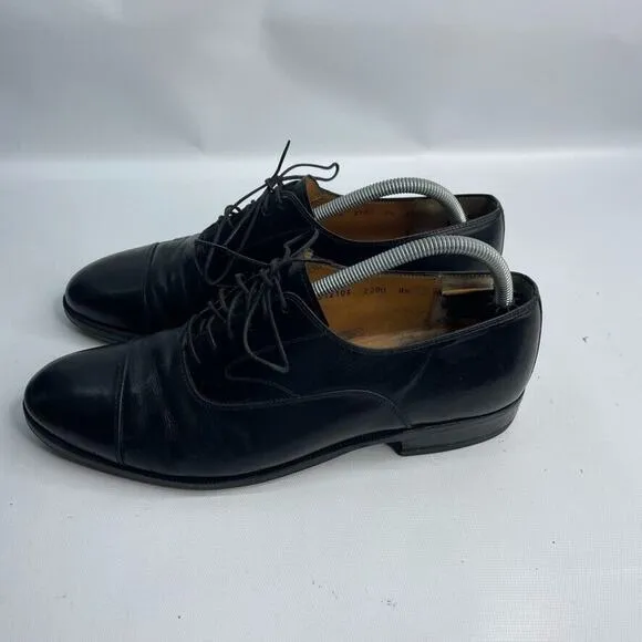 SALVATORE FERRAGAMO Black Leather Cap Toe Oxford Dress Shoes Men’s Size US 9.5 D