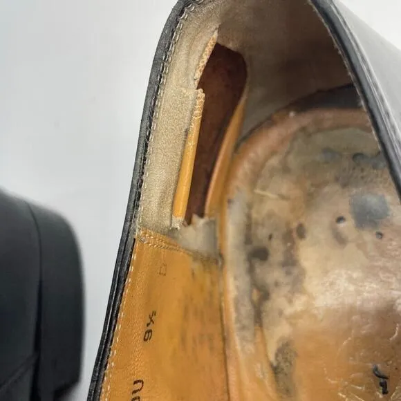 SALVATORE FERRAGAMO Black Leather Cap Toe Oxford Dress Shoes Men’s Size US 9.5 D
