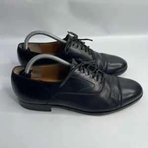 SALVATORE FERRAGAMO Black Leather Cap Toe Oxford Dress Shoes Men’s Size US 9.5 D