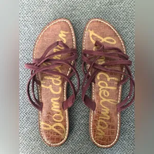 Sam Edelman Georgette Sangria Suede Sandals