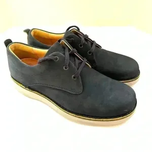 Samual Hubbard Blue Suede Leather Lace Up Mens Comfort Walking Loafer Size 9