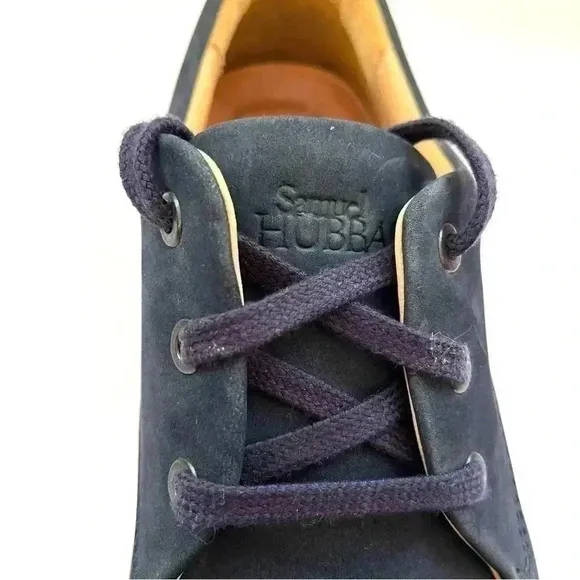Samual Hubbard Blue Suede Leather Lace Up Mens Comfort Walking Loafer Size 9