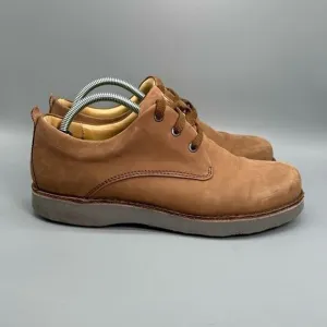 Samuel Hubbard Free Oxford Mens 9.5 Brown Tan Leather Shoes Lace Up Low Sneakers