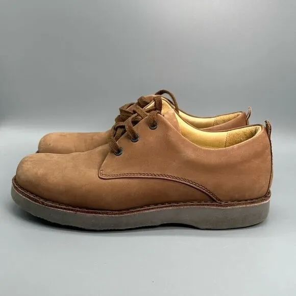 Samuel Hubbard Free Oxford Mens 9.5 Brown Tan Leather Shoes Lace Up Low Sneakers