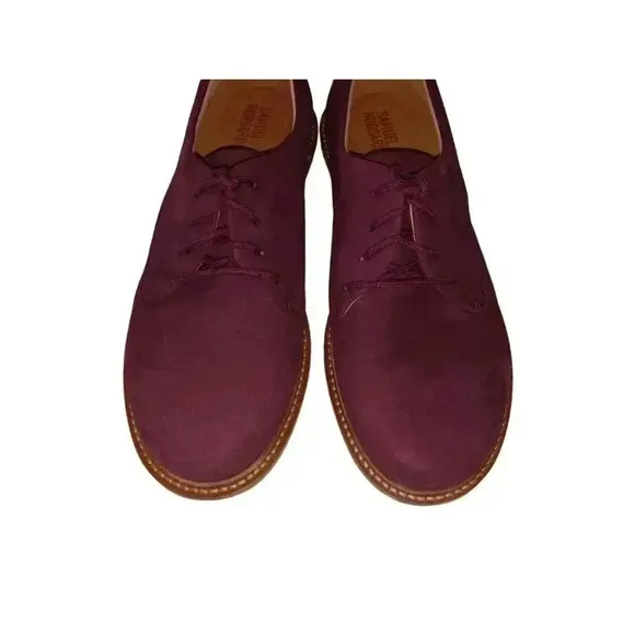 Samuel Hubbard Mens Shoes 7 Casual Lace Up Burgundy Leather Oxford 4216