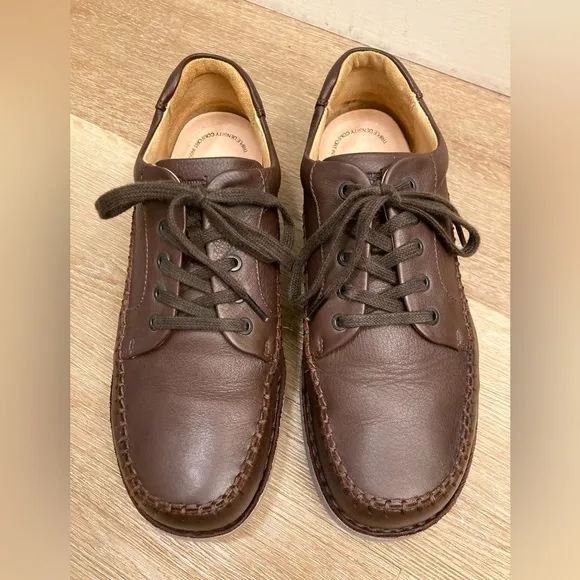 Samuel Hubbard Mudguard Mens Oxford Brown Leather Comfort Walking Shoes Size 10W