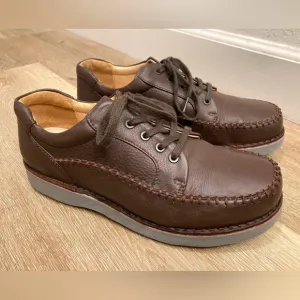 Samuel Hubbard Mudguard Mens Oxford Brown Leather Comfort Walking Shoes Size 10W