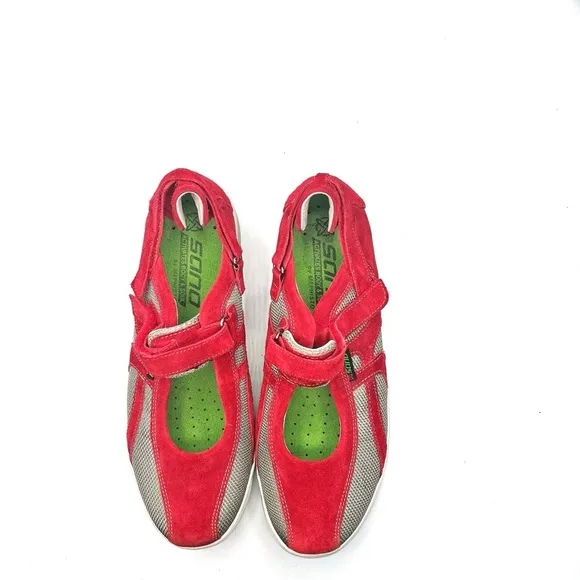 Sano By Mephisto Excess Women's Mary Jane Walking Shoes Size 10 Red EUC