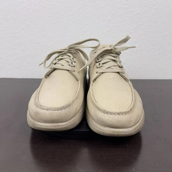 SAS Bout Time Mens  Leather Walking Shoes Cream Mens Size 11