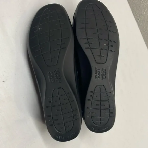 SAS Mary Janes EZ Strap Black Leather Walking Shoes