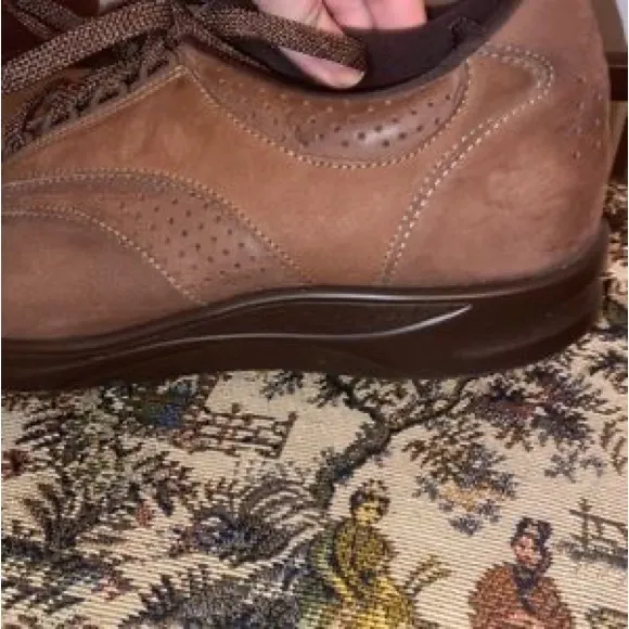 SAS Walk Easy - Lace Up Walking Shoes, Color- Chocolate, sz 9.5