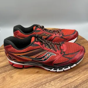 Saucony Guide 8 Shoes Mens Size 9.5 Red/Black/Orange Running S20256-6 Walking