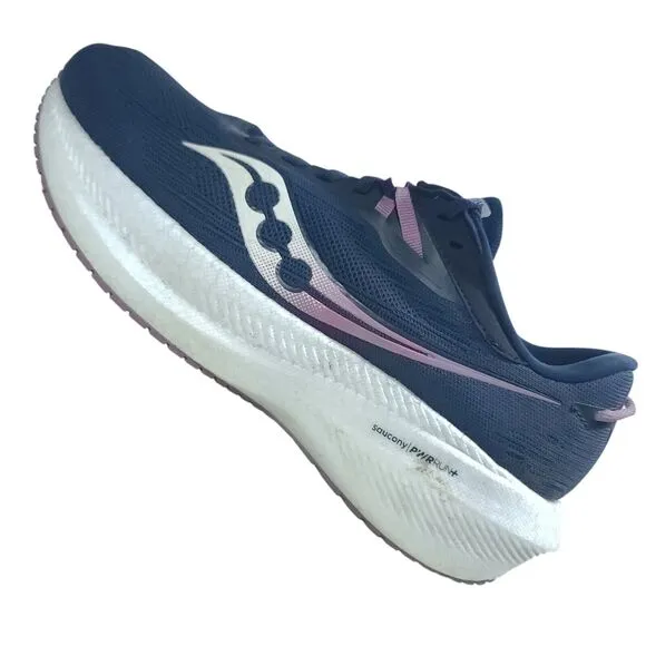 Saucony Triumph 21 Women Sz 9 Shoes Dark Blue Running Walking Sneaker S10881-105