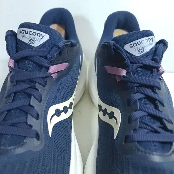 Saucony Triumph 21 Women Sz 9 Shoes Dark Blue Running Walking Sneaker S10881-105