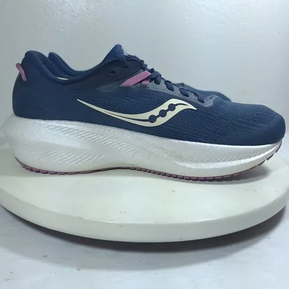 Saucony Triumph 21 Women Sz 9 Shoes Dark Blue Running Walking Sneaker S10881-105