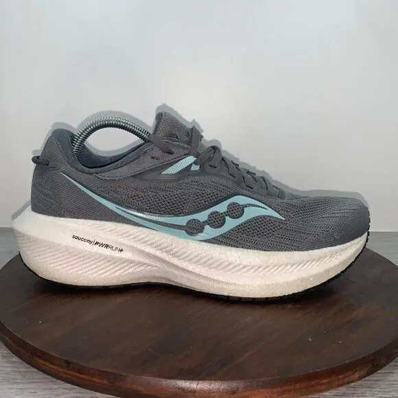 Saucony Triumph 21 Womens 9 Shoes Gray Running Walking Sneaker S10881-11