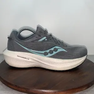 Saucony Triumph 21 Womens 9 Shoes Gray Running Walking Sneaker S10881-11