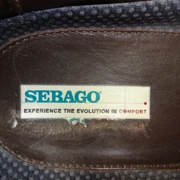 𝅺sebago Mens Size 9M Brown Black Leather Wingtip Oxford Dress Shoes 1016548S