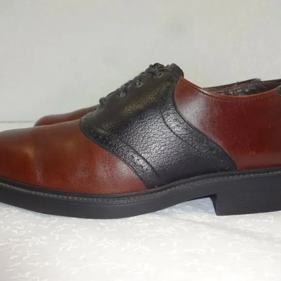 𝅺sebago Mens Size 9M Brown Black Leather Wingtip Oxford Dress Shoes 1016548S