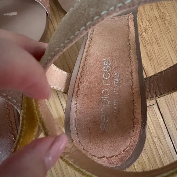 Sergio Rossi Suede Sandal Size 36.5