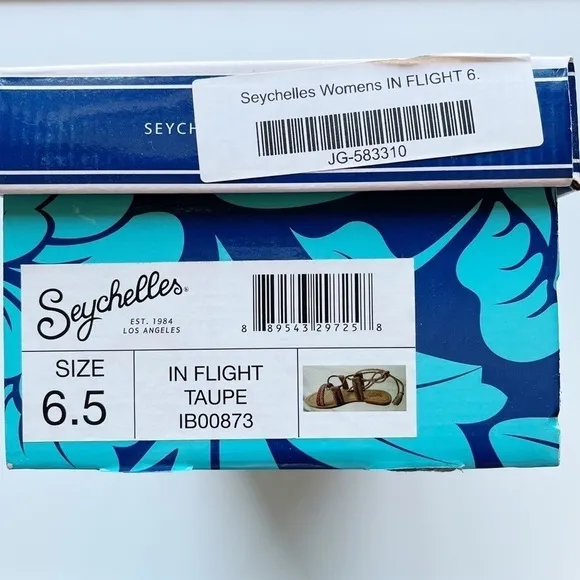 Seychelles NIB In Flight Bohemian Sequin Embellished Taupe Sandals Size 6.5M