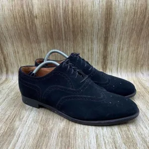 Shipton And‎ Heneage Men's Size 11 UK 10.5 F Black Wingtip Dress Shoes Suede
