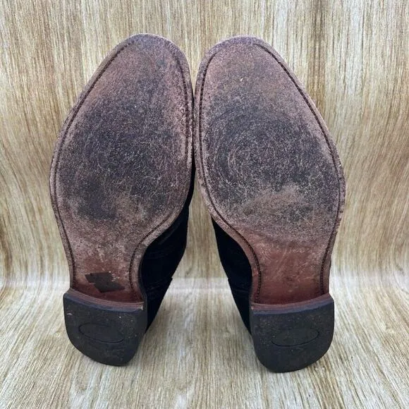 Shipton And‎ Heneage Men's Size 11 UK 10.5 F Black Wingtip Dress Shoes Suede