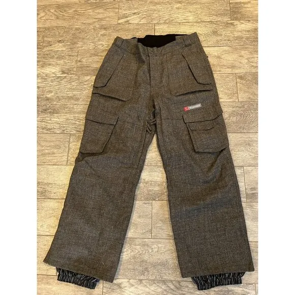 Sims Cargo Snow Pants Large Ice Fishing Pockets Lined NWOT Ski Snowboard Mens