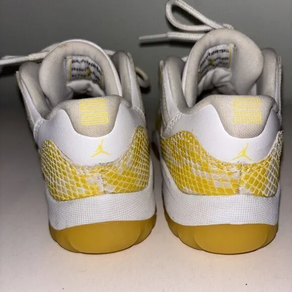Size 12C- Air Jordan 11 Low‎ Yellow Snakeskin  In Excellent Condition