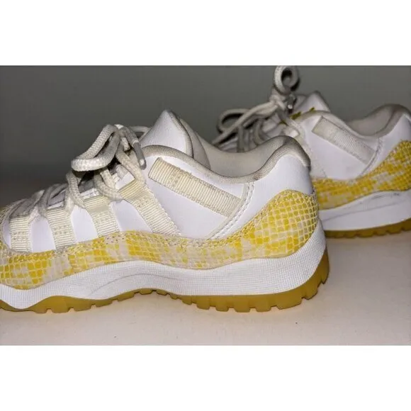 Size 12C- Air Jordan 11 Low‎ Yellow Snakeskin  In Excellent Condition