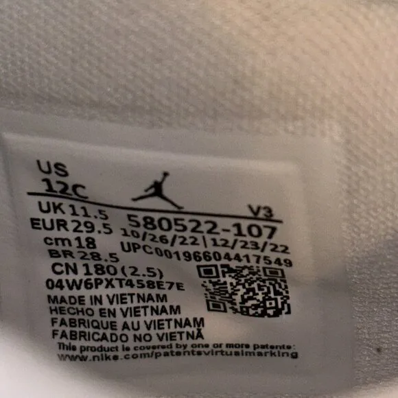 Size 12C- Air Jordan 11 Low‎ Yellow Snakeskin  In Excellent Condition