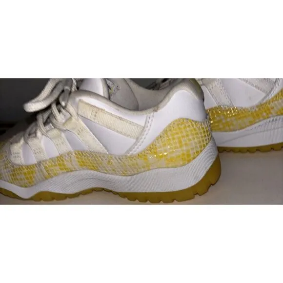 Size 12C- Air Jordan 11 Low‎ Yellow Snakeskin  In Excellent Condition