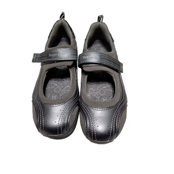 Skechers Shape Ups Gray Mary Jane Sneakers Toning Shoe Womens 7.5 M  Leather