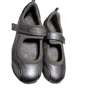 Skechers Shape Ups Gray Mary Jane Sneakers Toning Shoe Womens 7.5 M  Leather